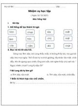 Nhiệm vụ học tập môn Tiếng Việt Lớp 1 (Cùng học để phát triển năng lực)